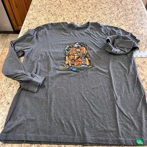 Wild Tribute hiking backpacks nature Graphic Long Sleeve Shirt XXL